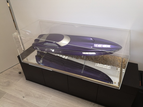 Bespoke Display Case for a model Super Yacht